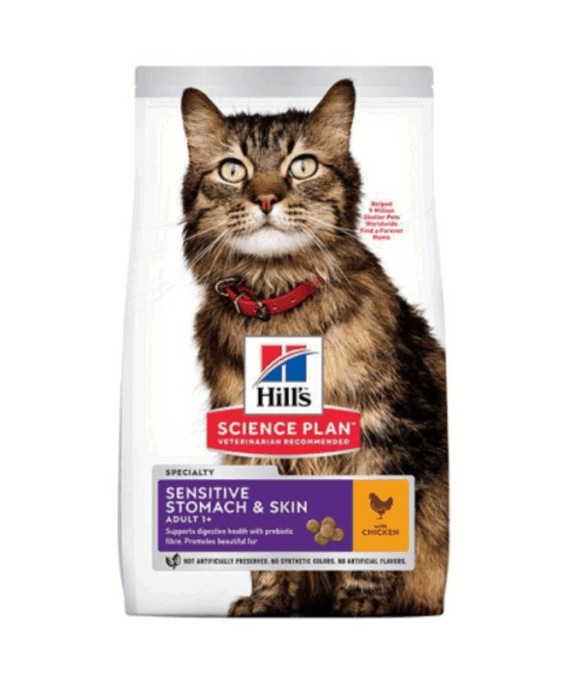 Hill's Science Plan Ushqim i Thatë për Macet Sensitivitet Stomaku & Lëkure Pulë 1.5 kg