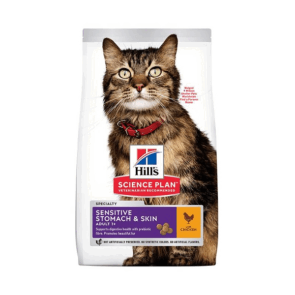 Hill's Science Plan Ushqim i Thatë për Macet Sensitivitet Stomaku & Lëkure Pulë 1.5 kg