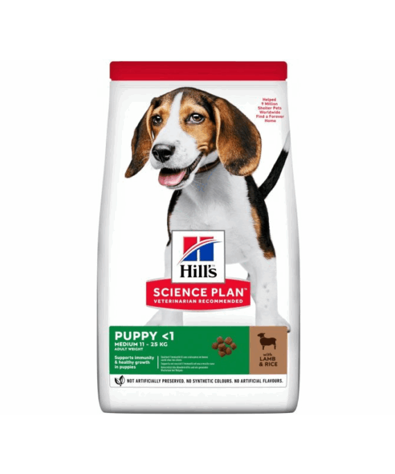 Hill's Science Plan - Ushqim per Qen Puppy të Mesëm me Qingj 14 kg