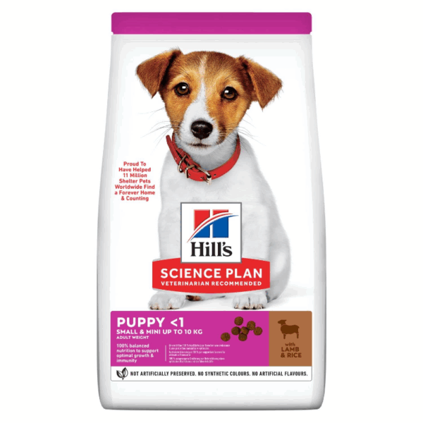 Hill's Science Plan - Ushqim per Qen Puppy  të Vogël Mish Qingji & Oriz 1,5 kg