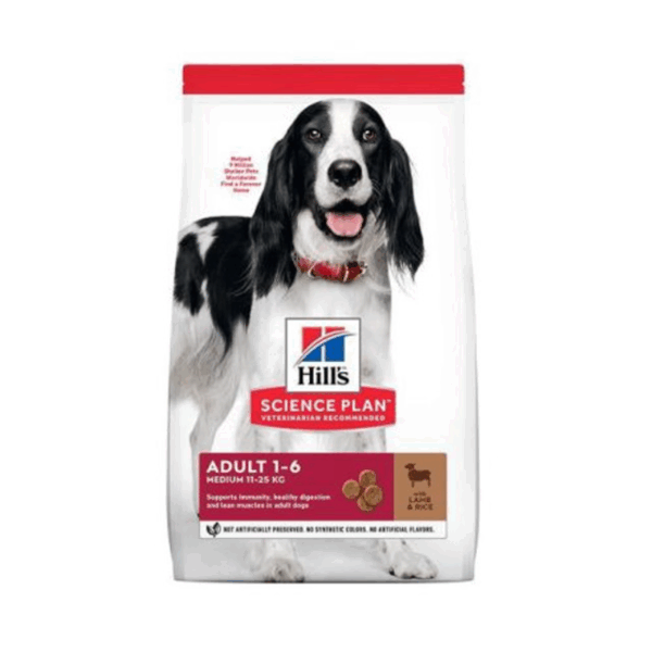 Hill's Science Plan - Ushqim i Thatë për Qen Adult Medium Breed (10–25 kg) Mish Qingji 14 kg