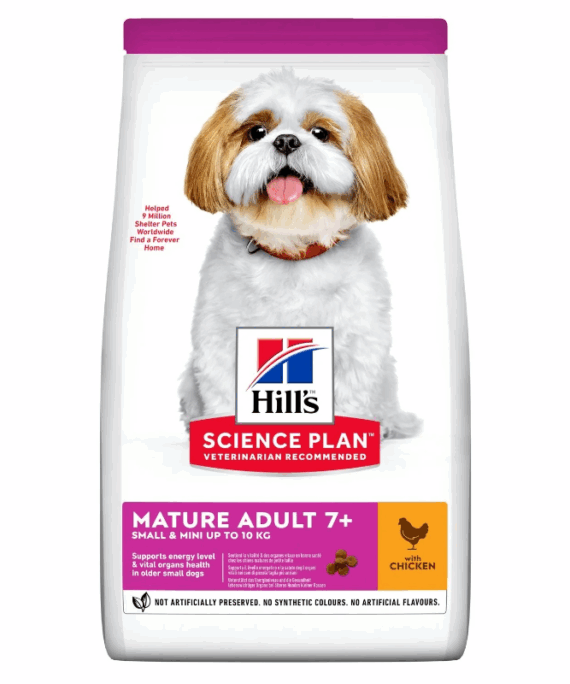 Hill's Science Plan - Ushqim i Thatë për Qen të Vogël Adult 7+ Pulë 1.5 kg