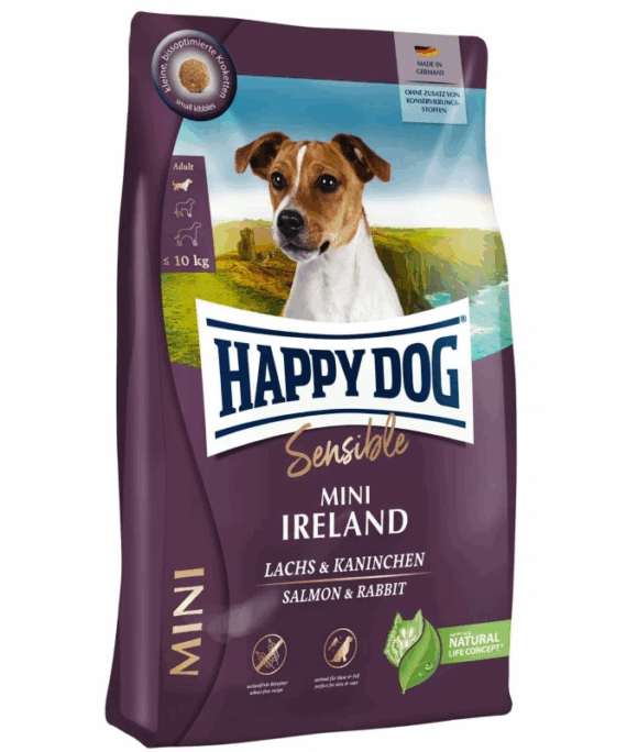 Happy Dog Adult Sensible Mini Ireland Salmon & Lepur 4 kg