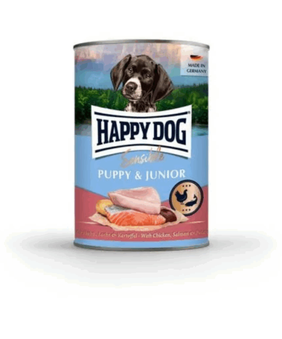 Happy Dog Konservë Puppy & Junior mish salmoni 400 gr