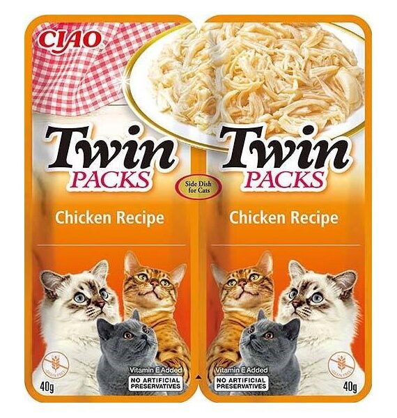 INABA Twin Packs Chicken Treats per Mace 40 gr