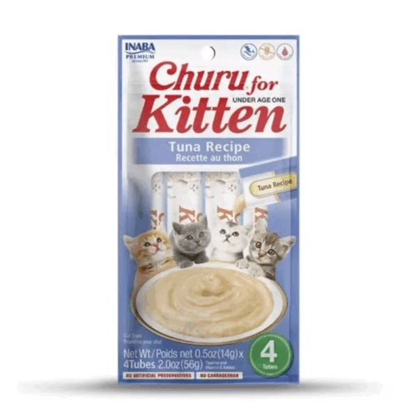INABA Churu Kitten Snack per Kotele me Tuna (4×14 g)
