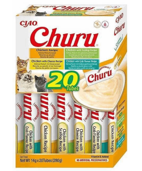 Churu Box Varietete me shije pule, per mace