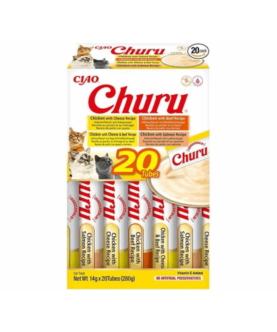 INABA Churu Variety Box per Mace Me Pule dhe Viç 20 × 14 g