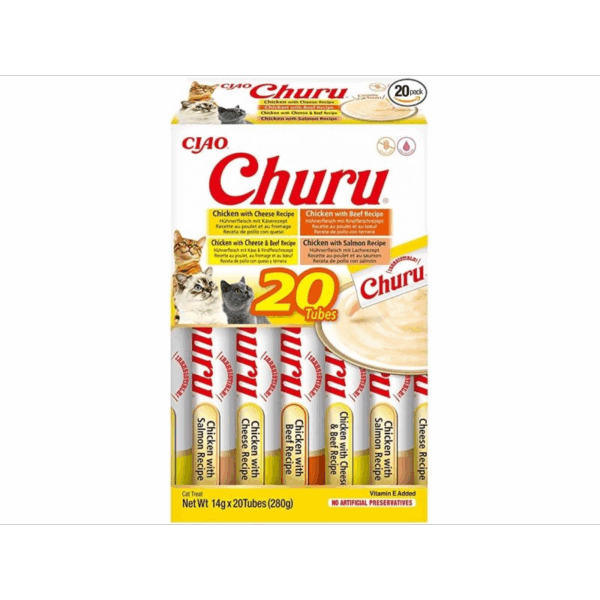 INABA Churu Variety Box per Mace Me Pule dhe Viç 20 × 14 g