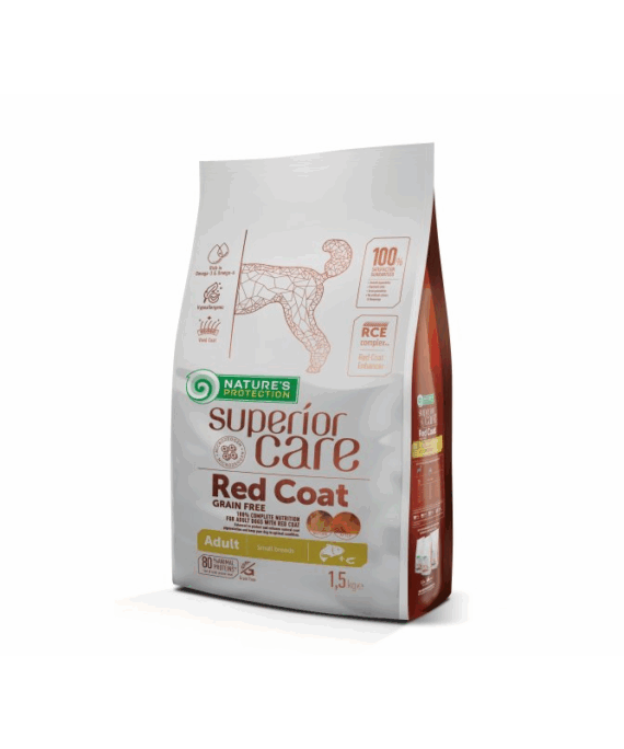 Nature's Protection Adult Mini Red Coat Dogs Salmon 1.5kg