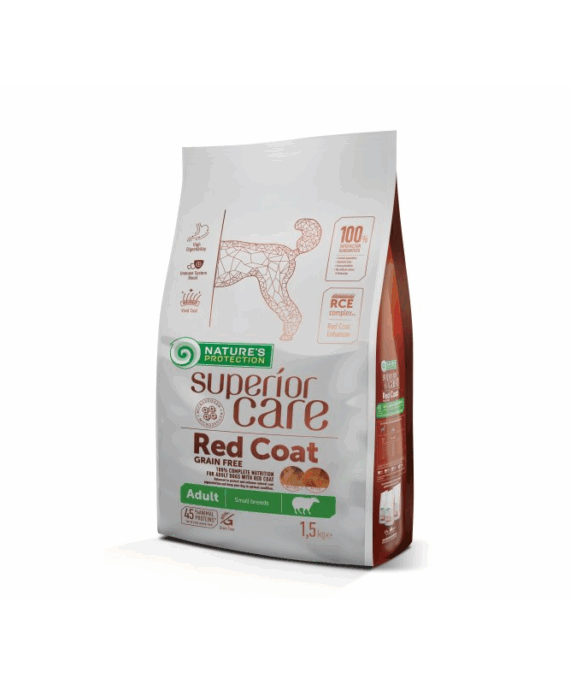 Nature's Protection Red Coat Grain Free Dog Small Adult Lamb 1.5kg