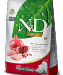 Farmina N&D Grain Free Ushqim i thate per kelyshe, Med/Maxi  me mish pule dhe shege 2.5kg