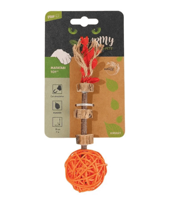 M-Pets Charmy Amulet Loder Matatabi me Catnip per Mace