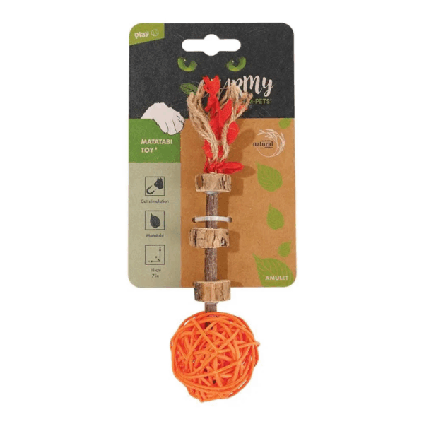 M-Pets Charmy Amulet Loder Matatabi me Catnip per Mace