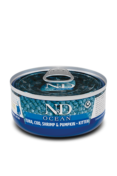 N&D për kotele ocean me shije ton, merluc, karkalec & kungull 70 gr