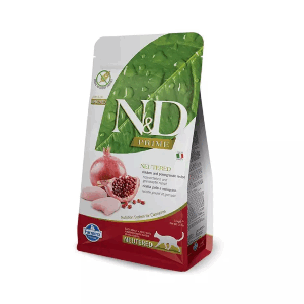 Farmina N&D Prime Ushqim i thate per mace adulte te sterilizuara, me pule dhe shege 300 gr