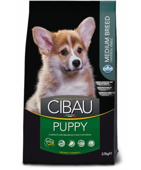 Farmina Cibau Puppy Medium Ushqim për Këlyshë Rracash Mesatare 2.5 kg