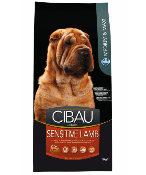 Farmina Cibau Adult Lamb & Rice Ushqim per Qen me Ndjeshmeri Ushqimore 12 kg