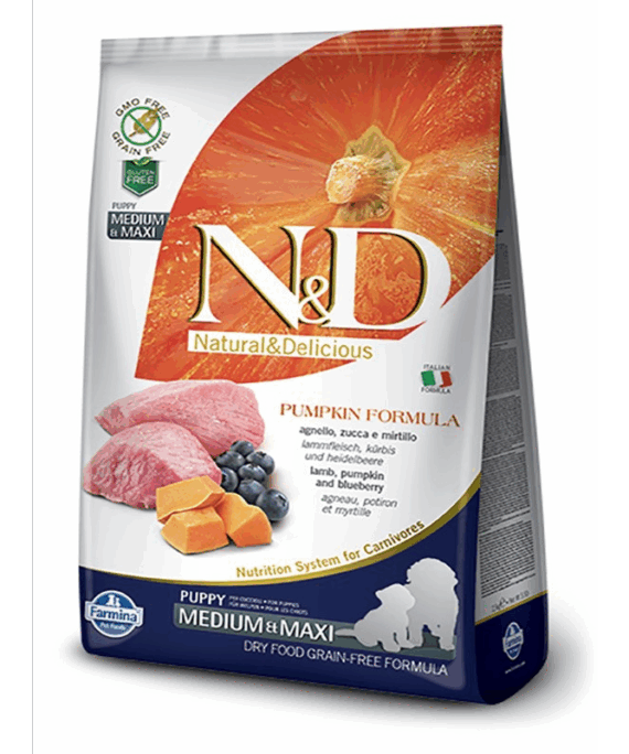 Farmina N&D Pumpkin Puppy Medium/Maxi Qengj & Kungull 12 kg