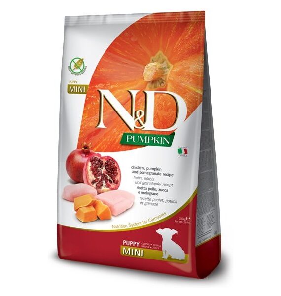 Farmina N&D Pumpkin Grain Free per Kelyshe me pule, kungull dhe shege 2.5kg