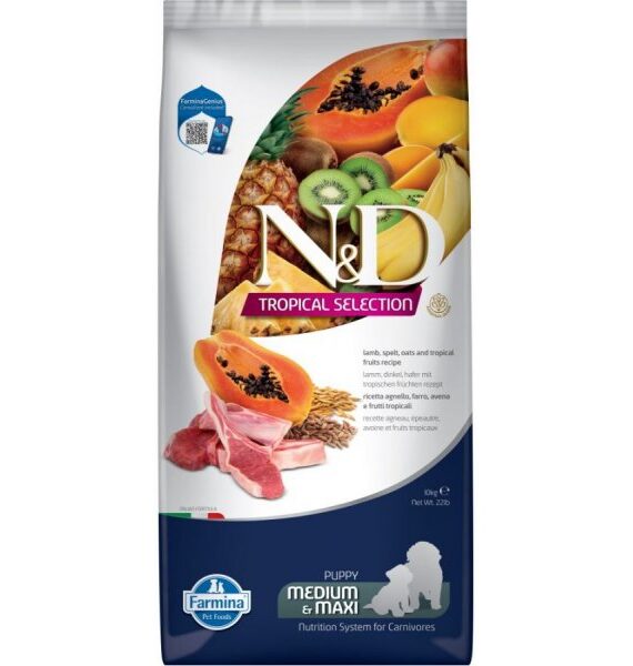 Farmina N&D Dog Puppy Tropical Selection Med Maxi Lamb 10kg