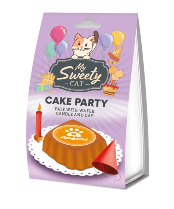 Party Cake Ushqim per Mace 90 gr