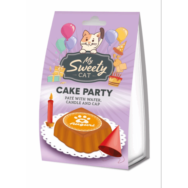 Party Cake Ushqim per Mace 90 gr