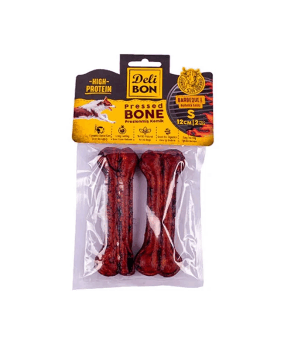 Deli Bon Snack në formë kocke për qen 12cm, 2 copë Barbecued