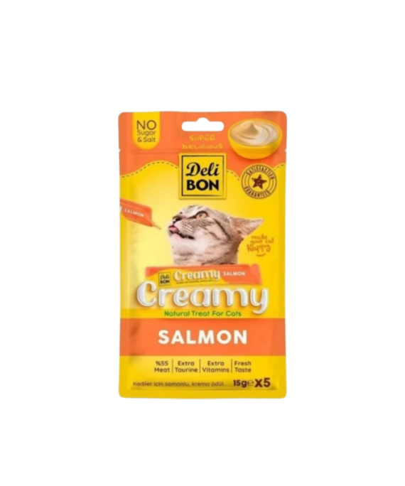 Delibon Creamy Treats Salmon Cat 5x15gr