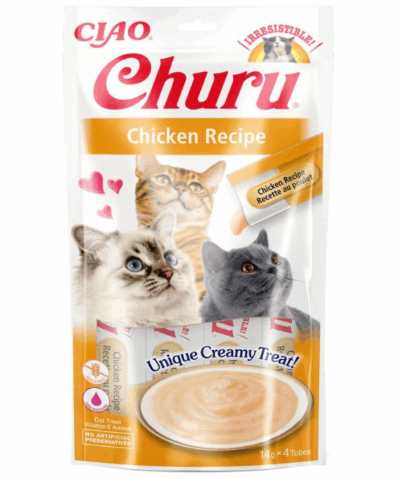 Churu Snack kremoz per mace, me pule 4x14 gr