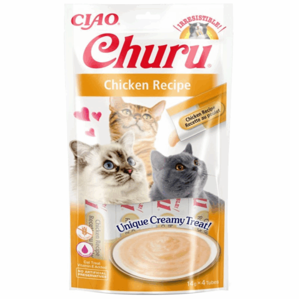 Churu Snack kremoz per mace, me pule 4x14 gr