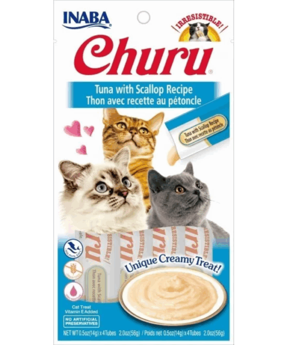 Churu Snack kremoz per mace, me ton & skallop