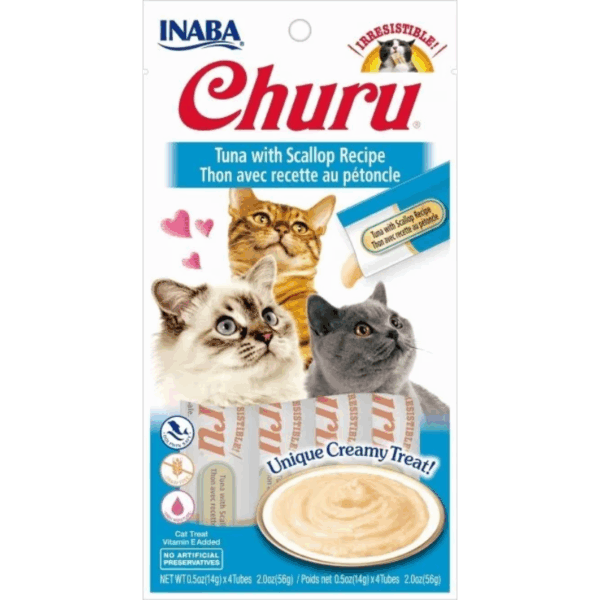 Churu Snack kremoz per mace, me ton & skallop