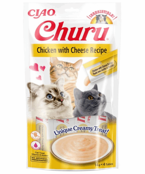 Churu Snack kremoz per mace, me pule & djathe