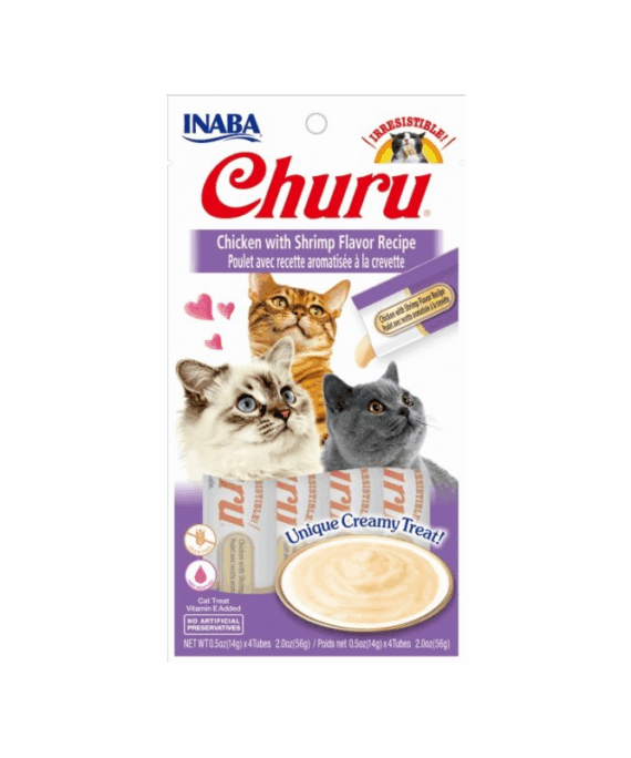 Churu Snack kremoz per mace, me pule & karkalec 4x14gr