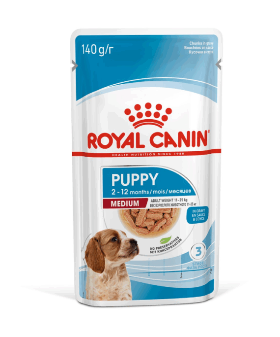 Royal Canin Puppy Medium Ushqim i i lëngshëm 140 gr