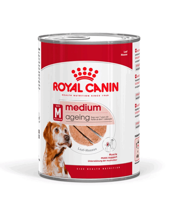 Royal Canin Adult 10+ Medium Ushqim i lëngshëm për qen vjec 410g