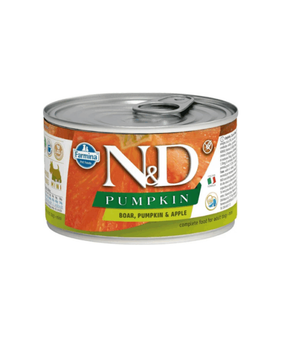 Farmina N&D Pumpkin Ushqim i lagesht per qen adulte me derr, kungull dhe molle 140 gr