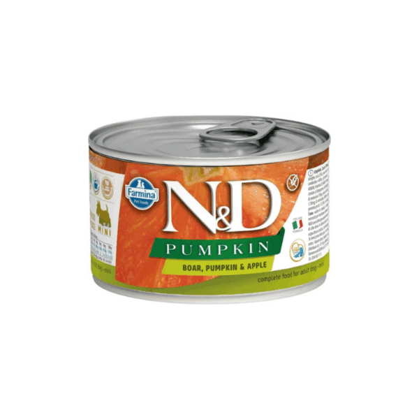 Farmina N&D Pumpkin Ushqim i lagesht per qen adulte me derr, kungull dhe molle 140 gr