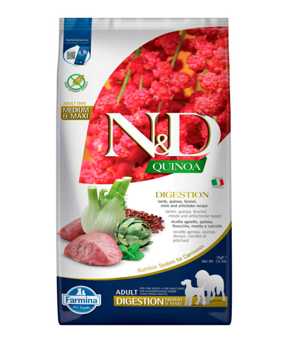 Farmina N&D Dog Quinoa Digestion Medium Maxi Lamb 2.5kg