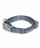 FuzzYard Dog Collar - Thornbury - Aegean Blue M