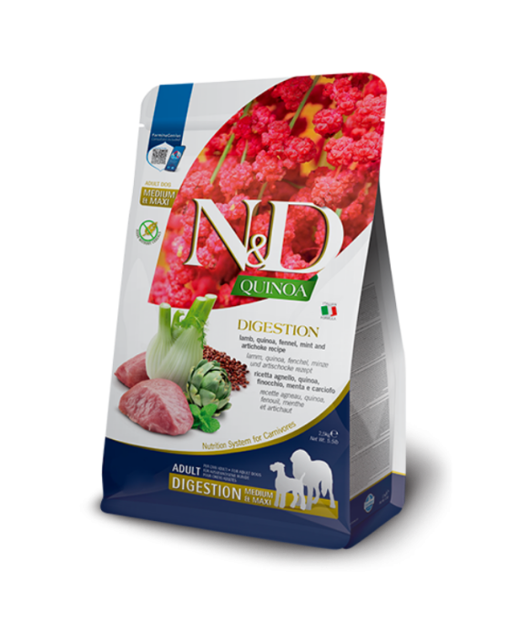 N&D Quinoa Digestion Adult Medium Maxi Qingj 2.5kg