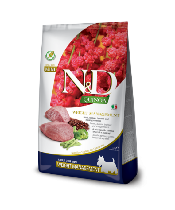 N&D Quinoa Weight Management Adult Mini Qingj 800gr