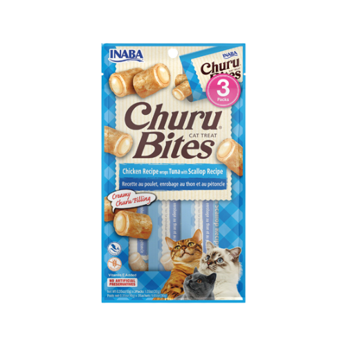 Churu Bites Snack per mace me ton skallop deti dhe pule