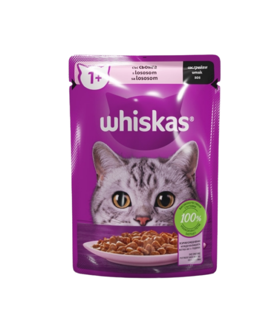 Whiskas Pouch me Salmon 85 gr