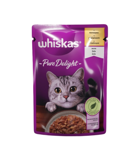 Whiskas Pure Delight me Pule 85 gr