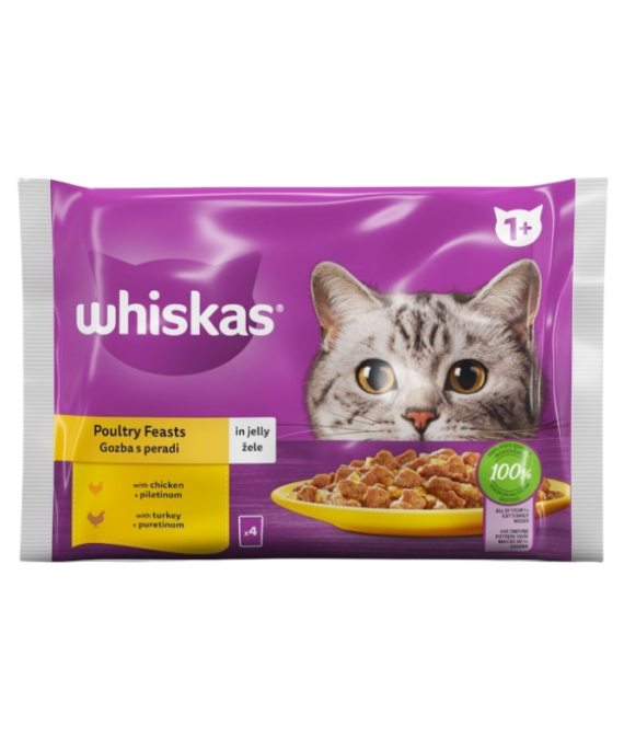 Whiskas me Pule 4x85gr