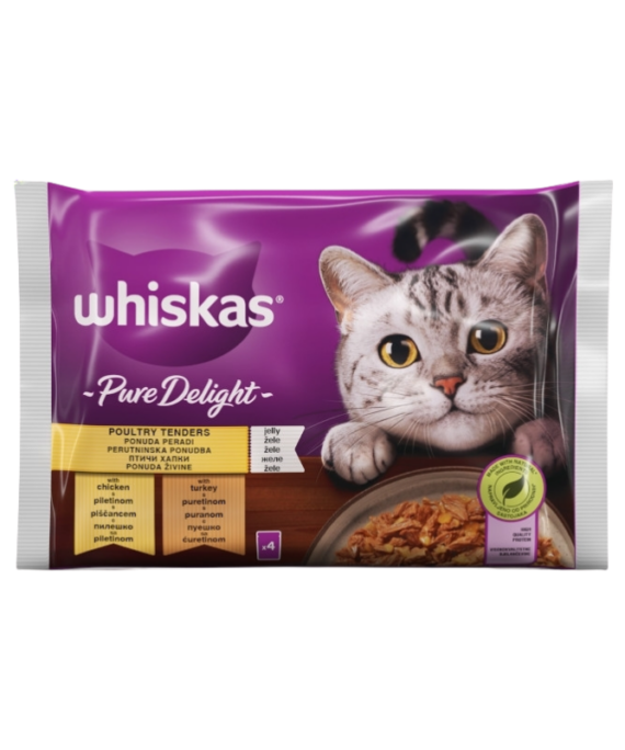Whiskas Pure Delight me Pule 4x85 gr
