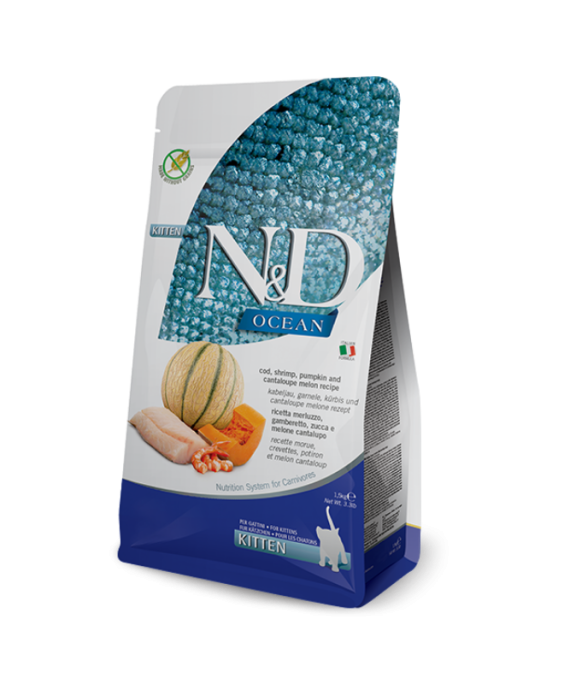 N&D  për kotele me merluc, karkalec & kungull 1.5 kg