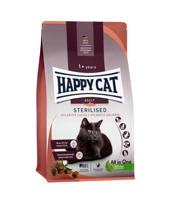 Happy Cat Sterilized me Salmon Atlantik 4 kg